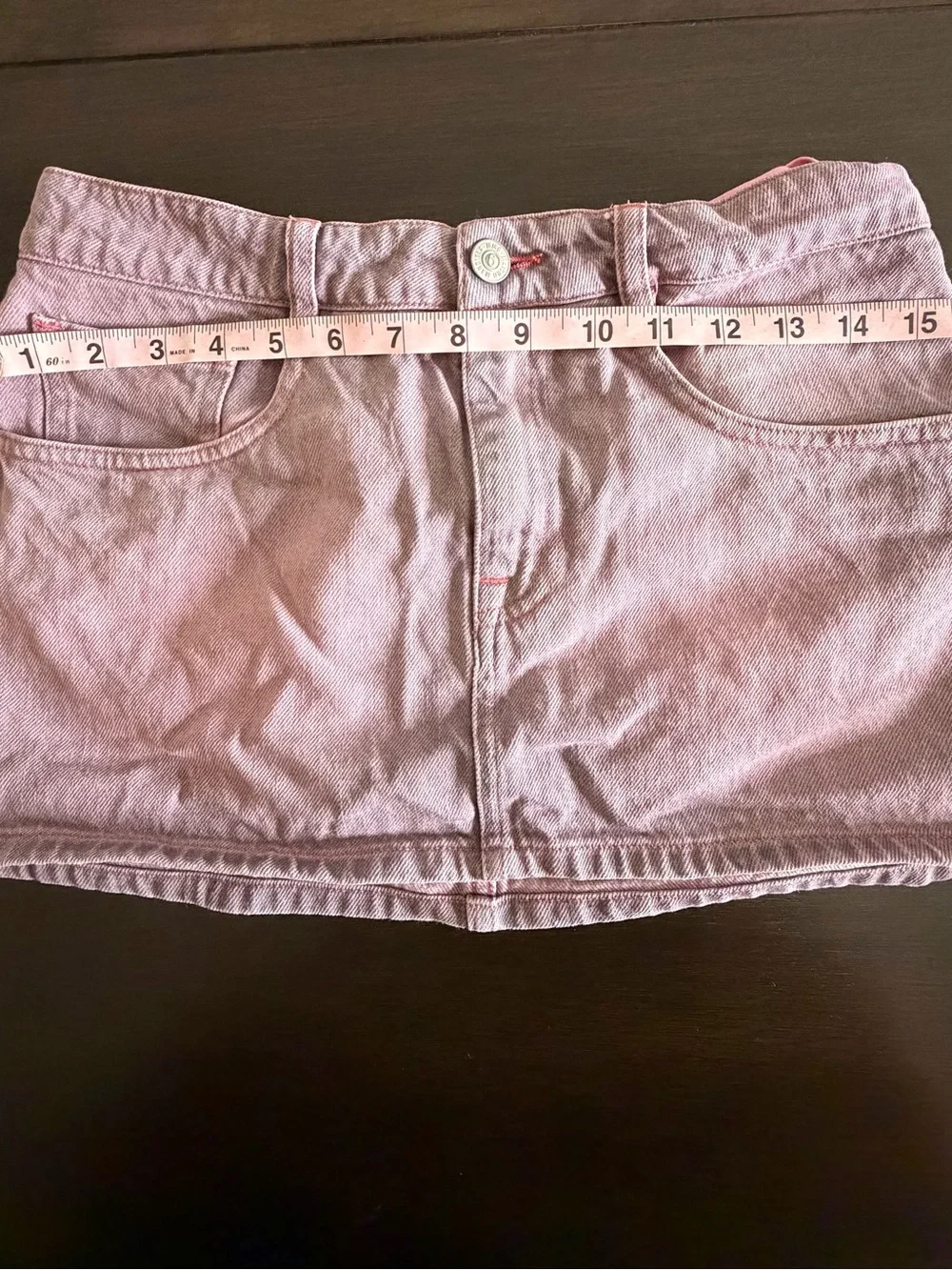 MM6 Maison Martin Margiela Mauve Denim Mini Skirt